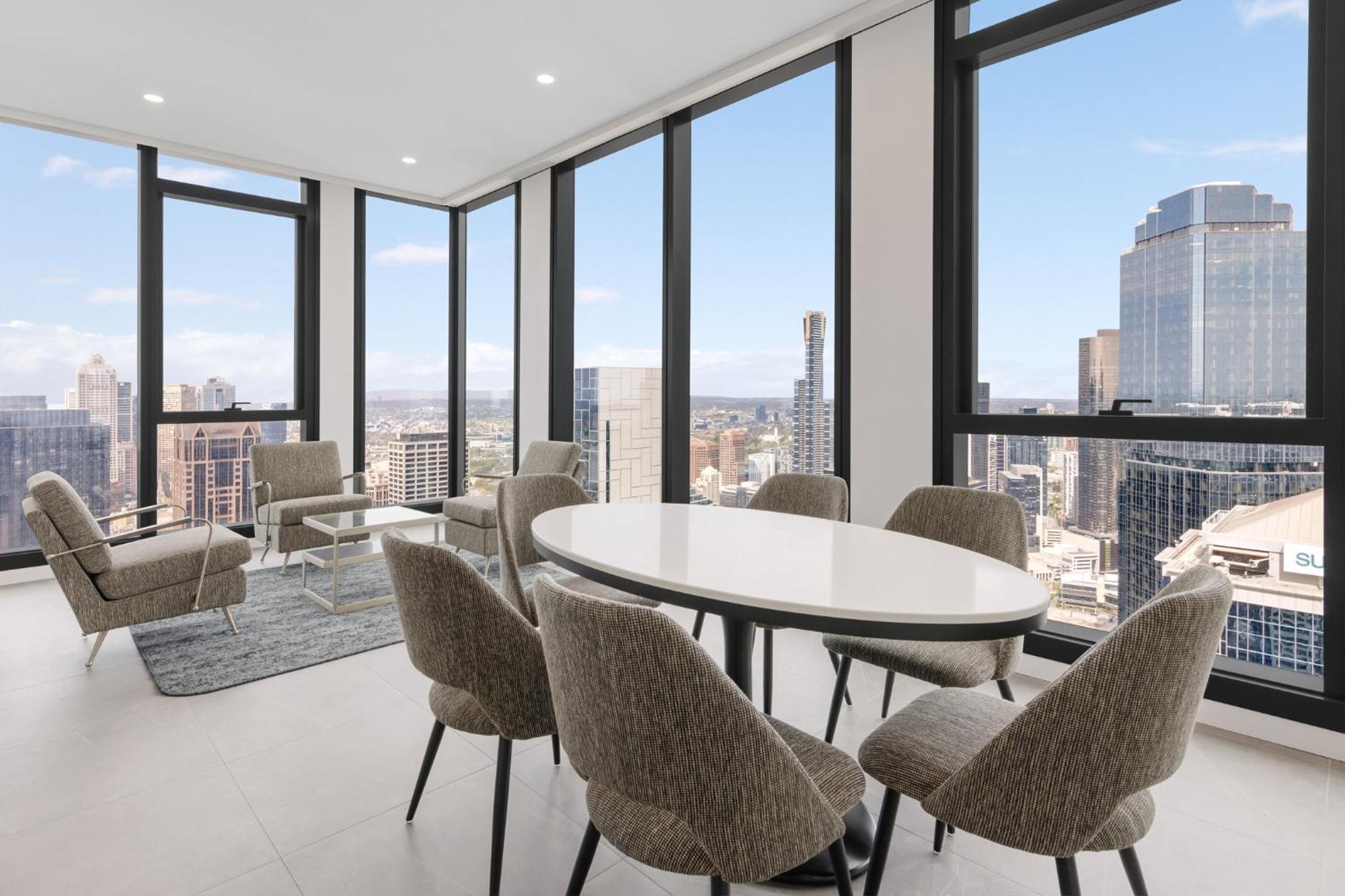 Meriton Suites Melbourne Eksteriør bilde The interior of a typical apartment