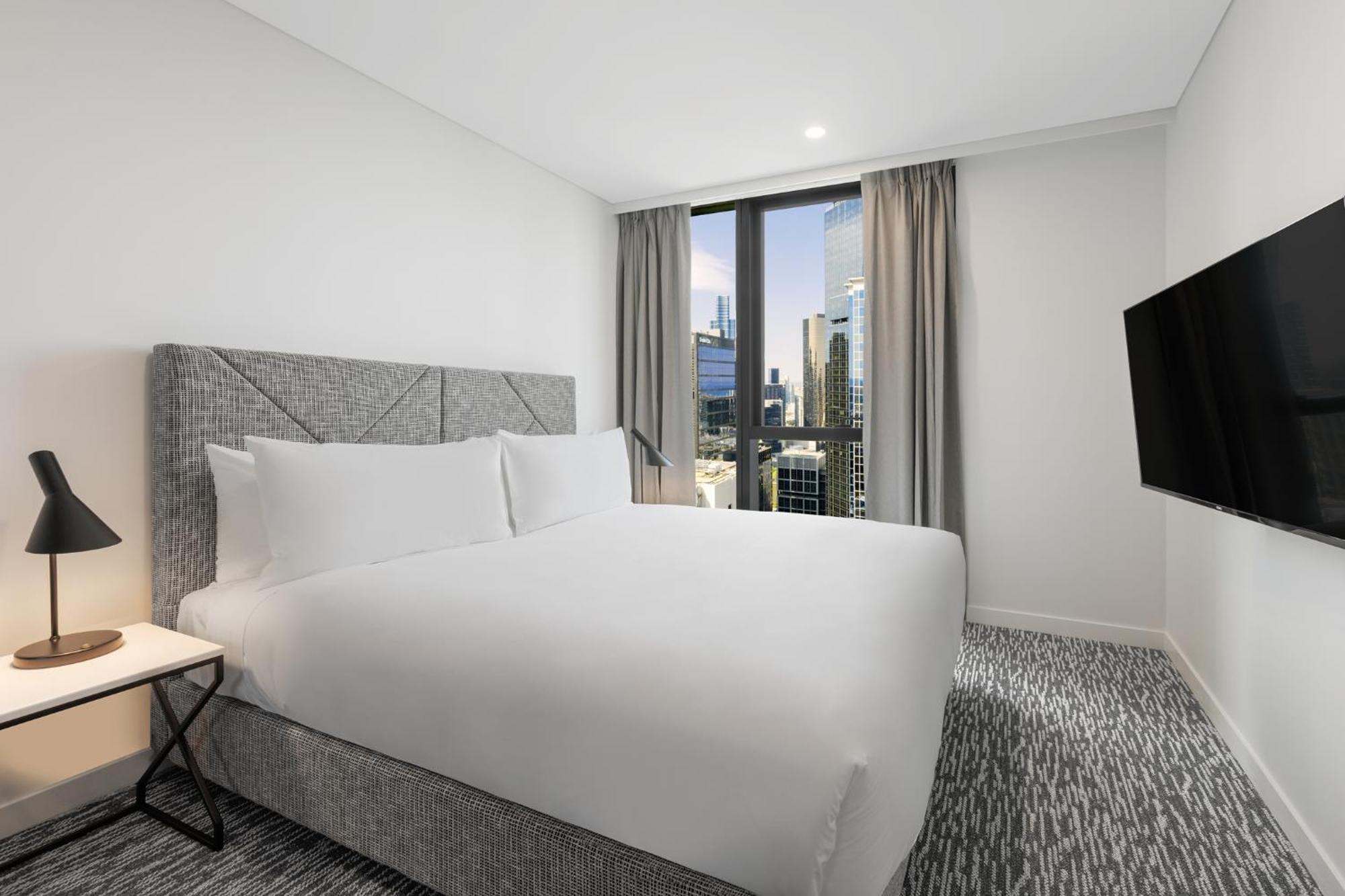 Meriton Suites Melbourne Eksteriør bilde A bedroom at the hotel