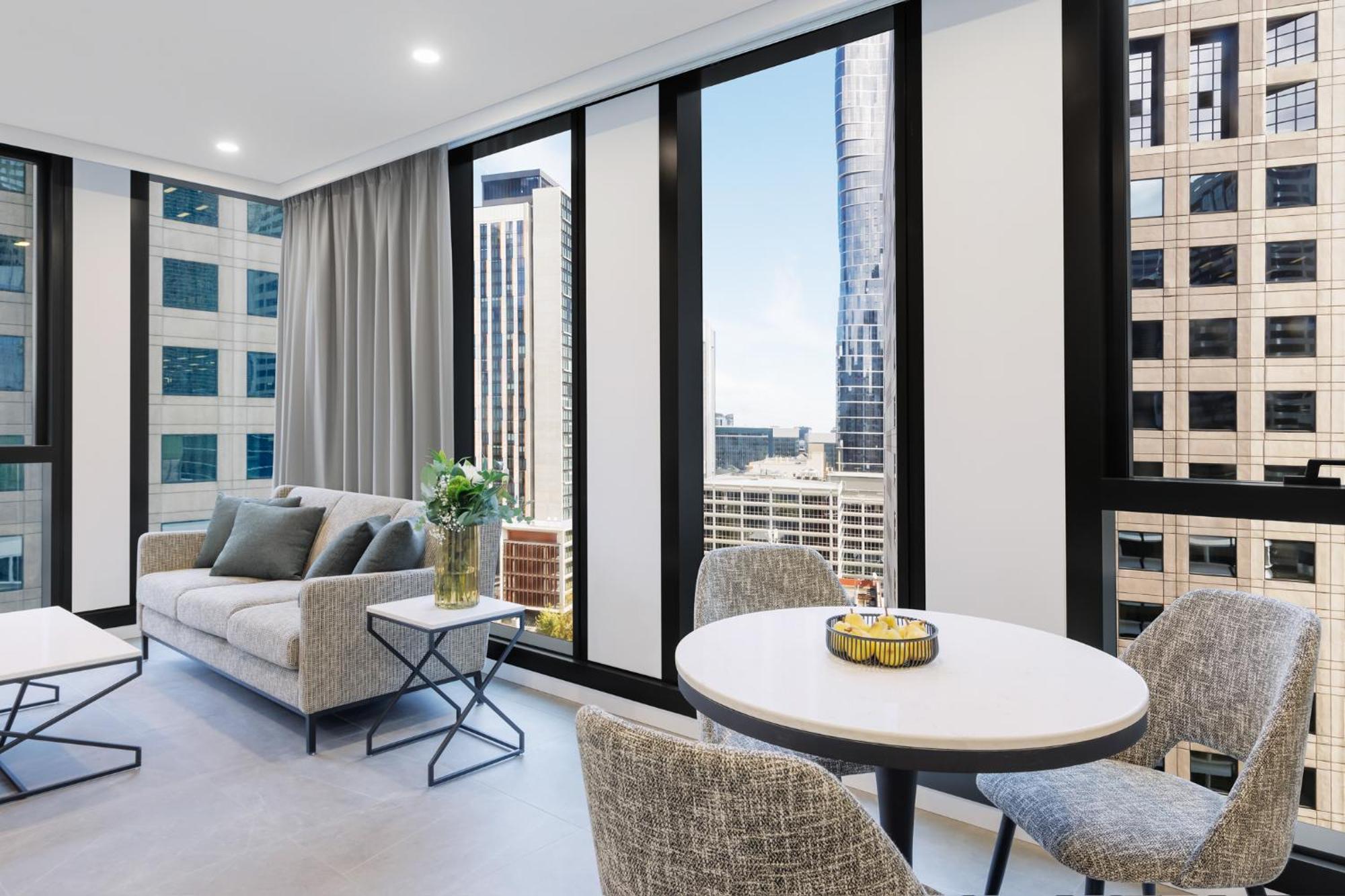 Meriton Suites Melbourne Eksteriør bilde The interior of a typical apartment